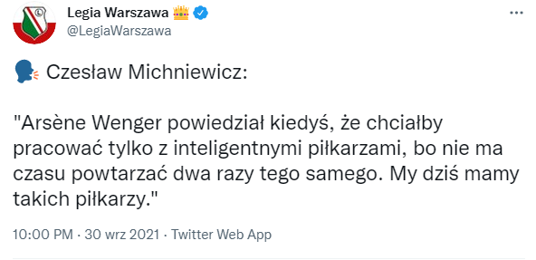 PIĘKNE SŁOWA Czesława Michniewicza na temat aktualnych piłkarzy Legii!